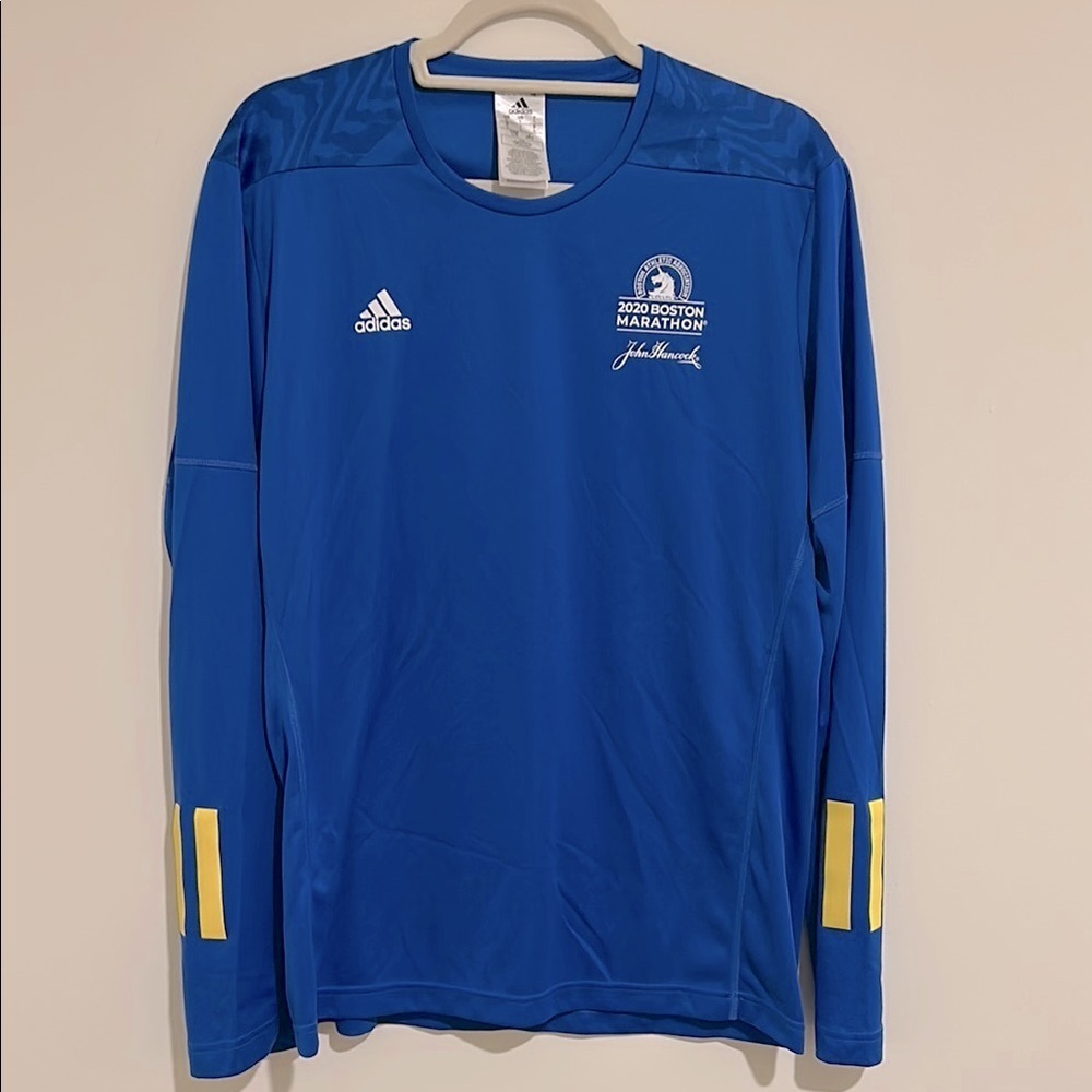 Adidas Boston Marathon Long Sleeve Jersey Shirt - Picture 1 of 5